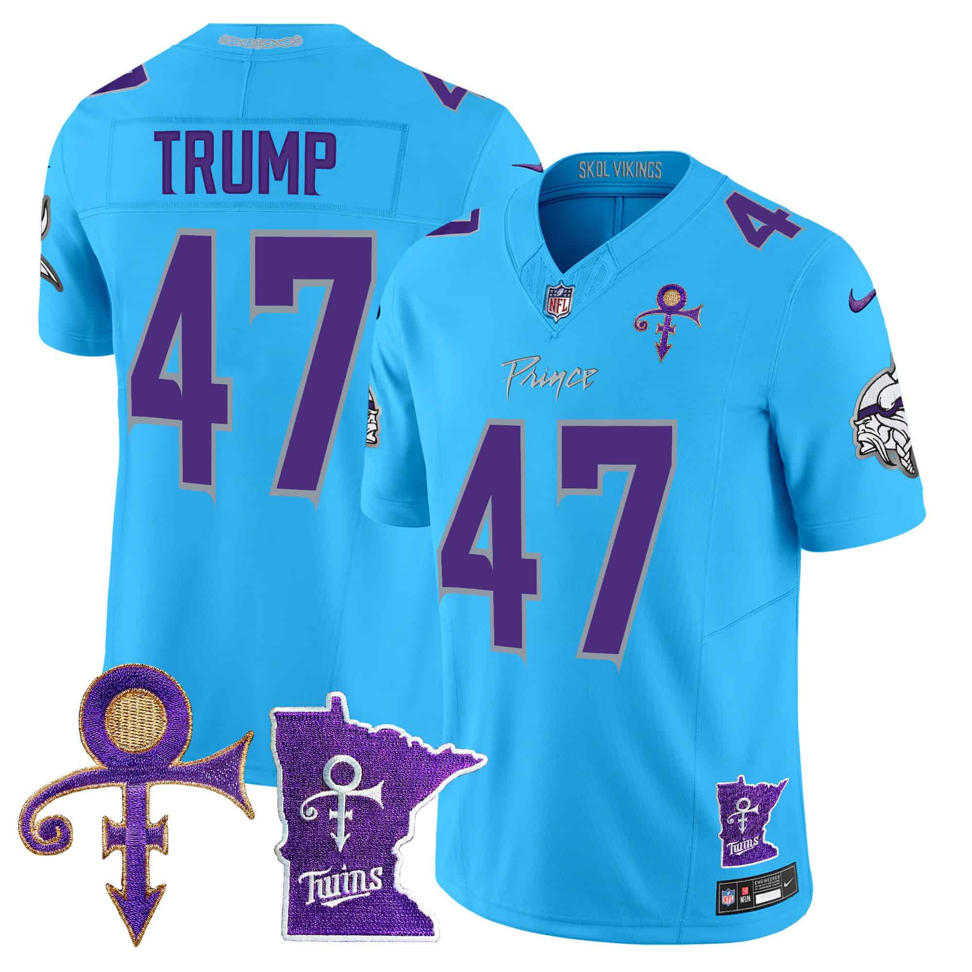 Men Minnesota Vikings #47 Trump Light Blue 2024 Nike Prince Vapor Limited NFL Jersey->indianapolis colts->NFL Jersey